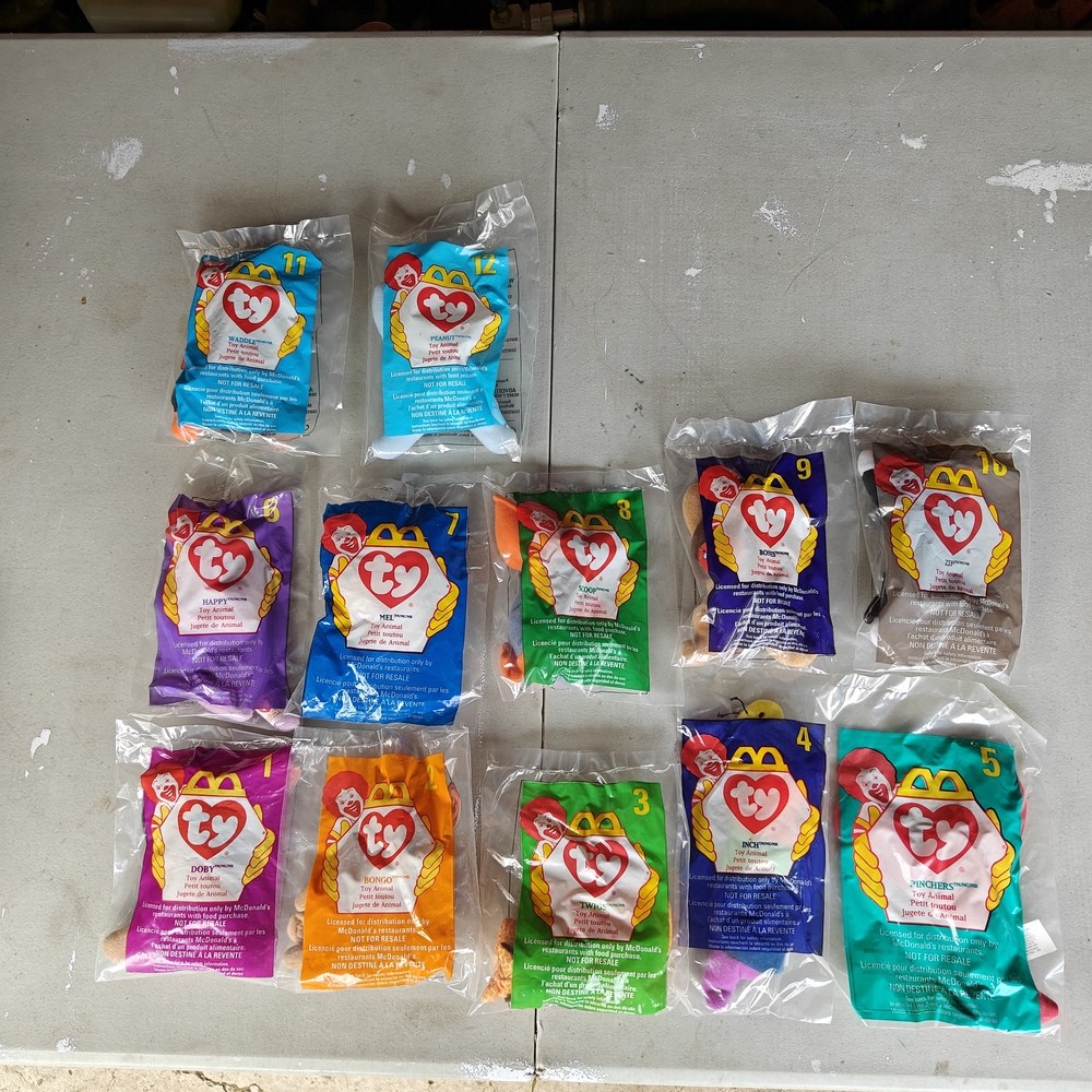 Ty Mcdonald's Beanie Babies Sealed Complete Collection